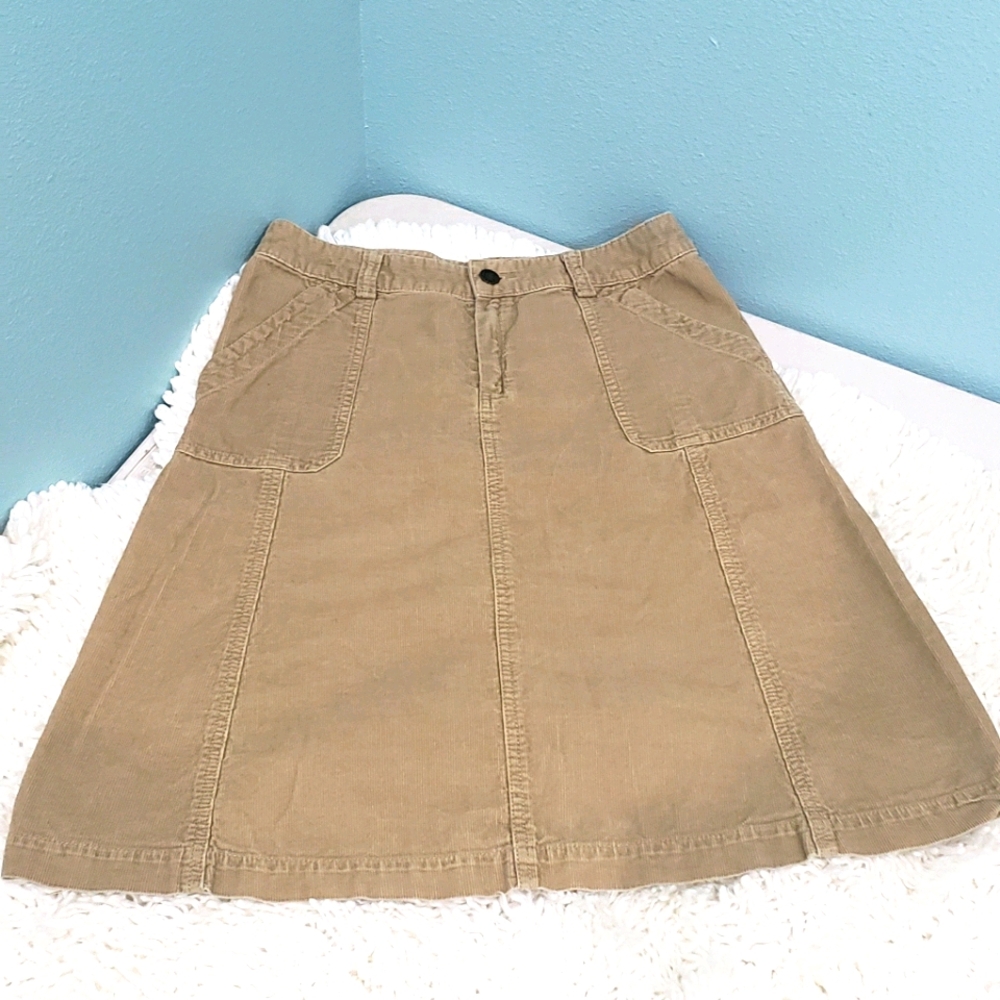 Eddie Bauer Corduroy Knee Length Skirt